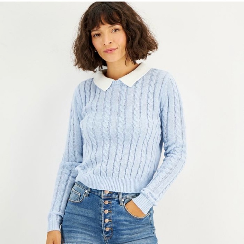 Crave Fame Collard Sweater